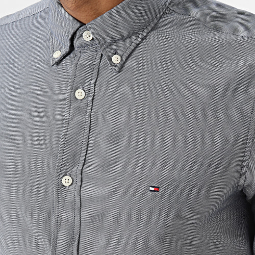 Chemise Manches Longues Slim Flex Dobby 3782 Gris