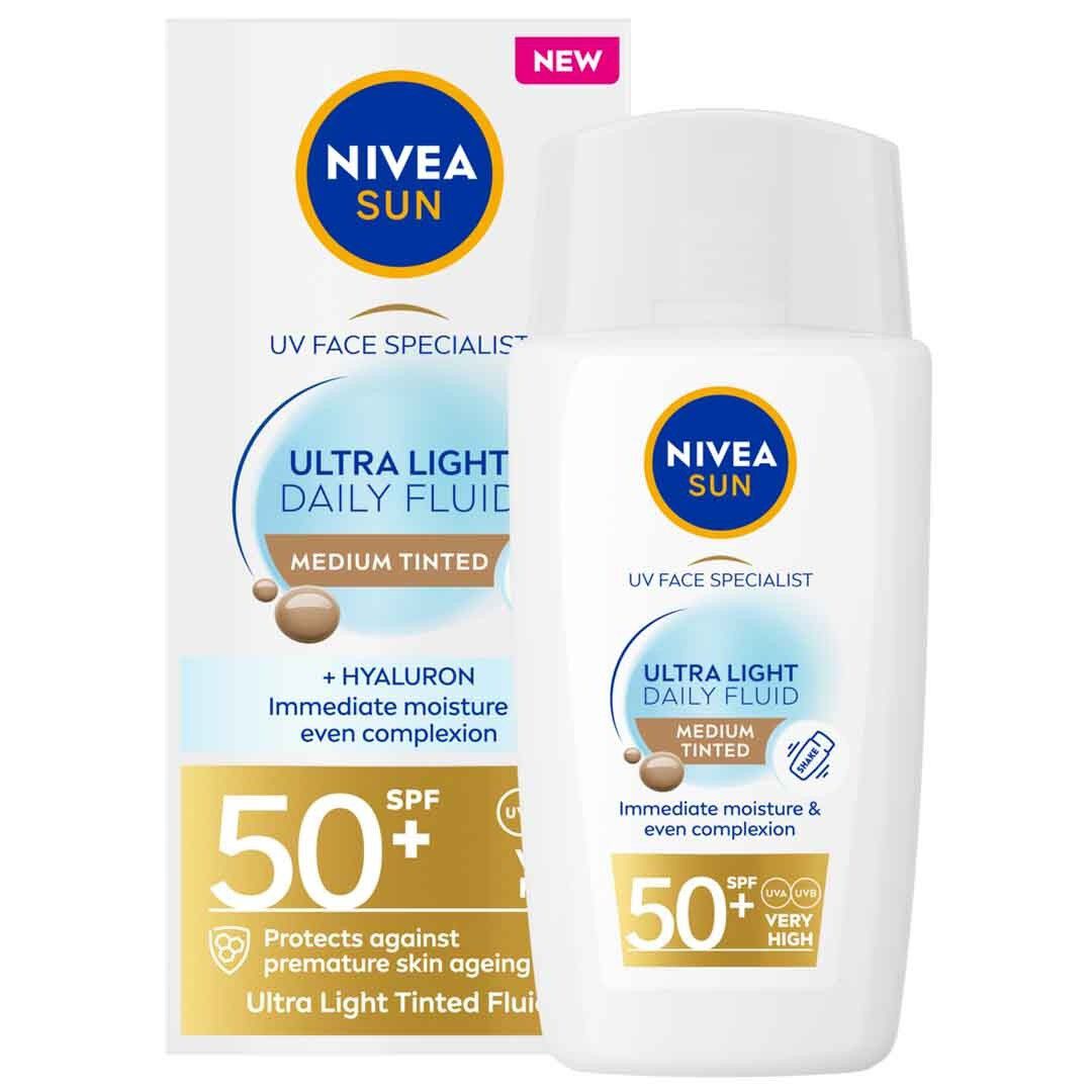 NIVEA  Sun Fluido UV Rosto (Tom Médio) - 40ml