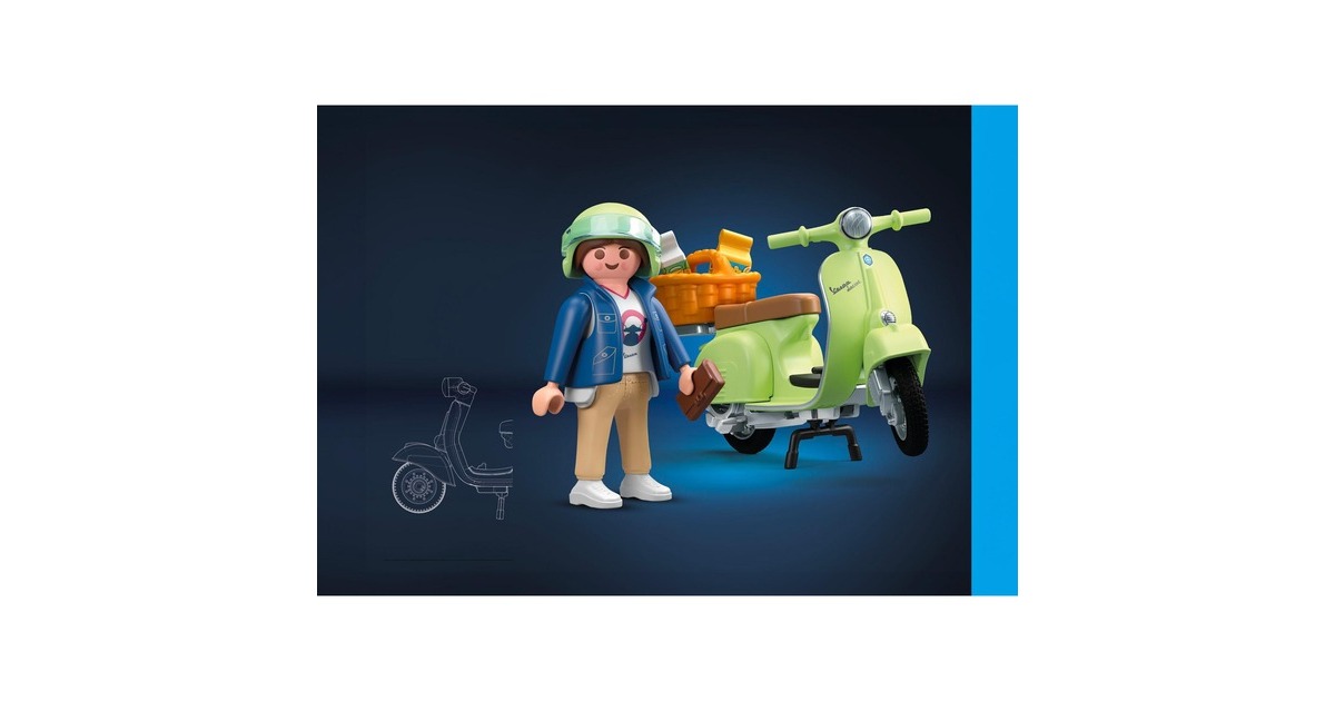PLAYMOBILVespa - 1969 Vespa 150 Sprint Veloce, lichtgroen Constructiespeelgoed  (71621)