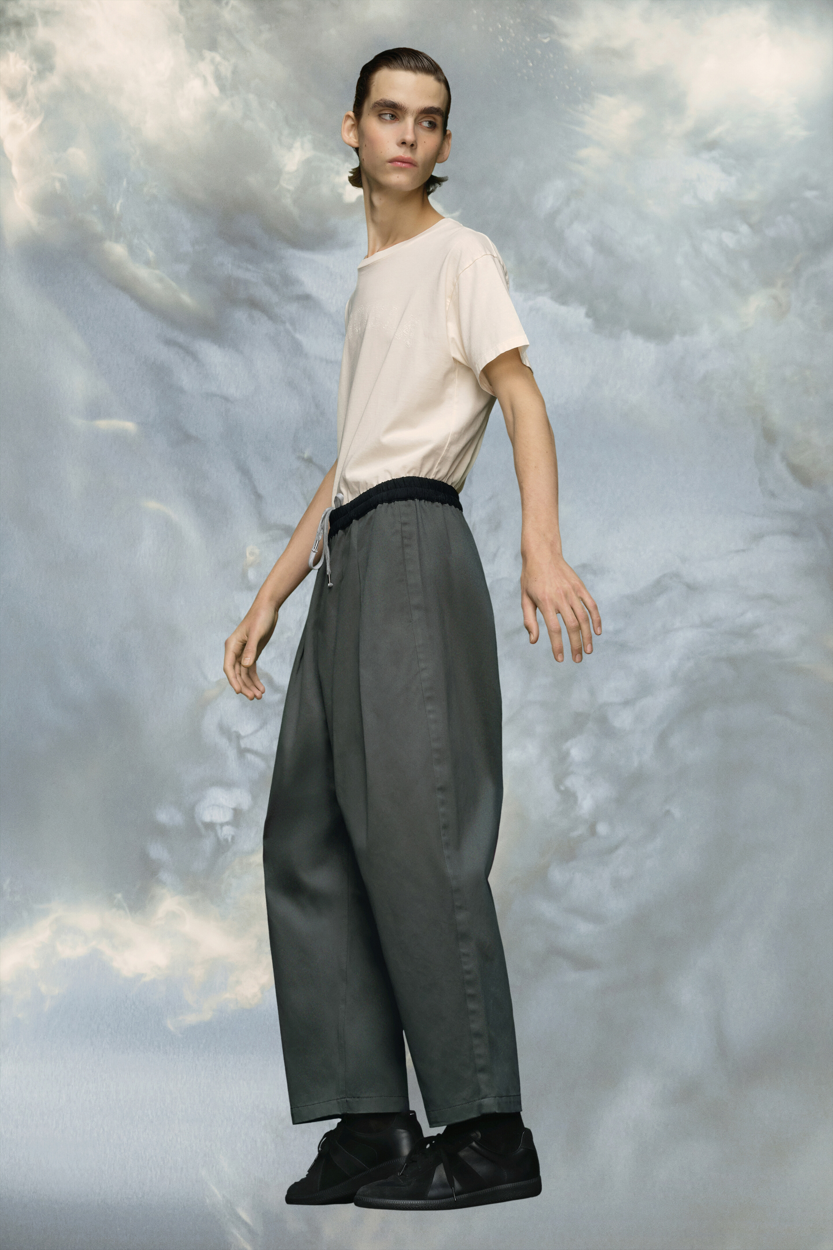 Pantalon en coton gris pour homme Gris foncé