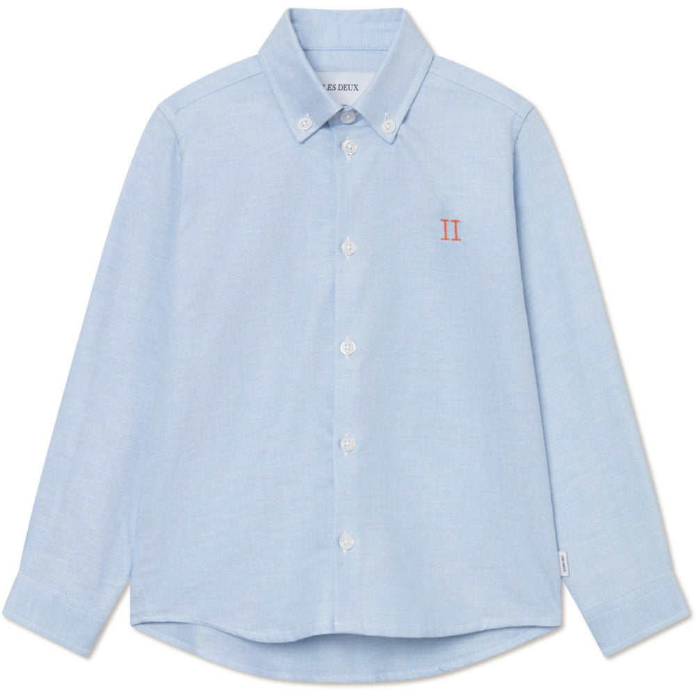 Køb Les Deux Kids Light Blue Konrad Contrast Oxford Skjorte