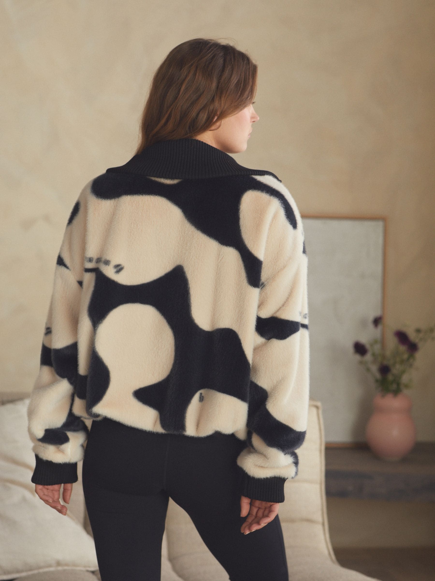 Zwart en crème - B by Ted Baker Zip Top Fleece