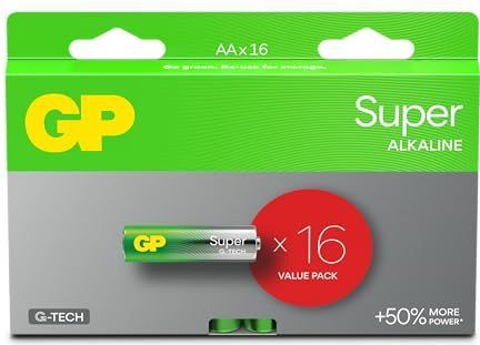 GP - GP Super - AA-batterijen - 16 Stuks - Alkaline 1,5 V