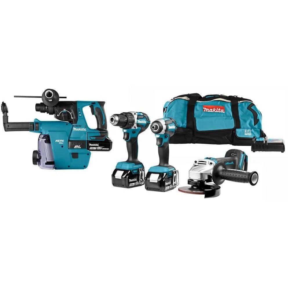 Makita DLX4103W Accu Combiset 4-delig 18V 5.0Ah in Trolley Tas