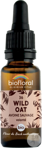 Biofloral Fleurs De Bach 36 Wild Oat/Avoine Sauvage Force Et Volonté Bio 20ml