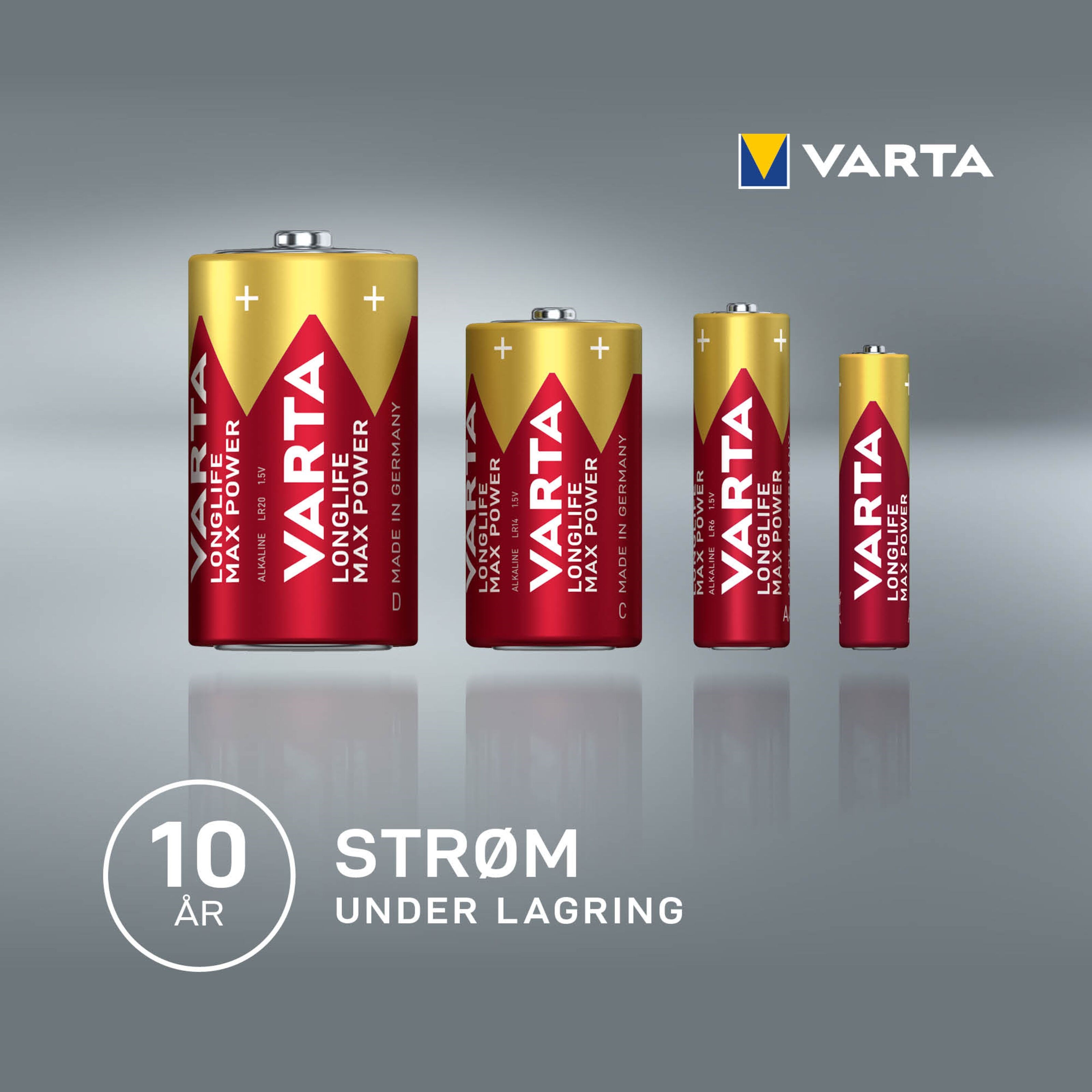 Varta Longlife Max Power AAA-batterier 8-pk.