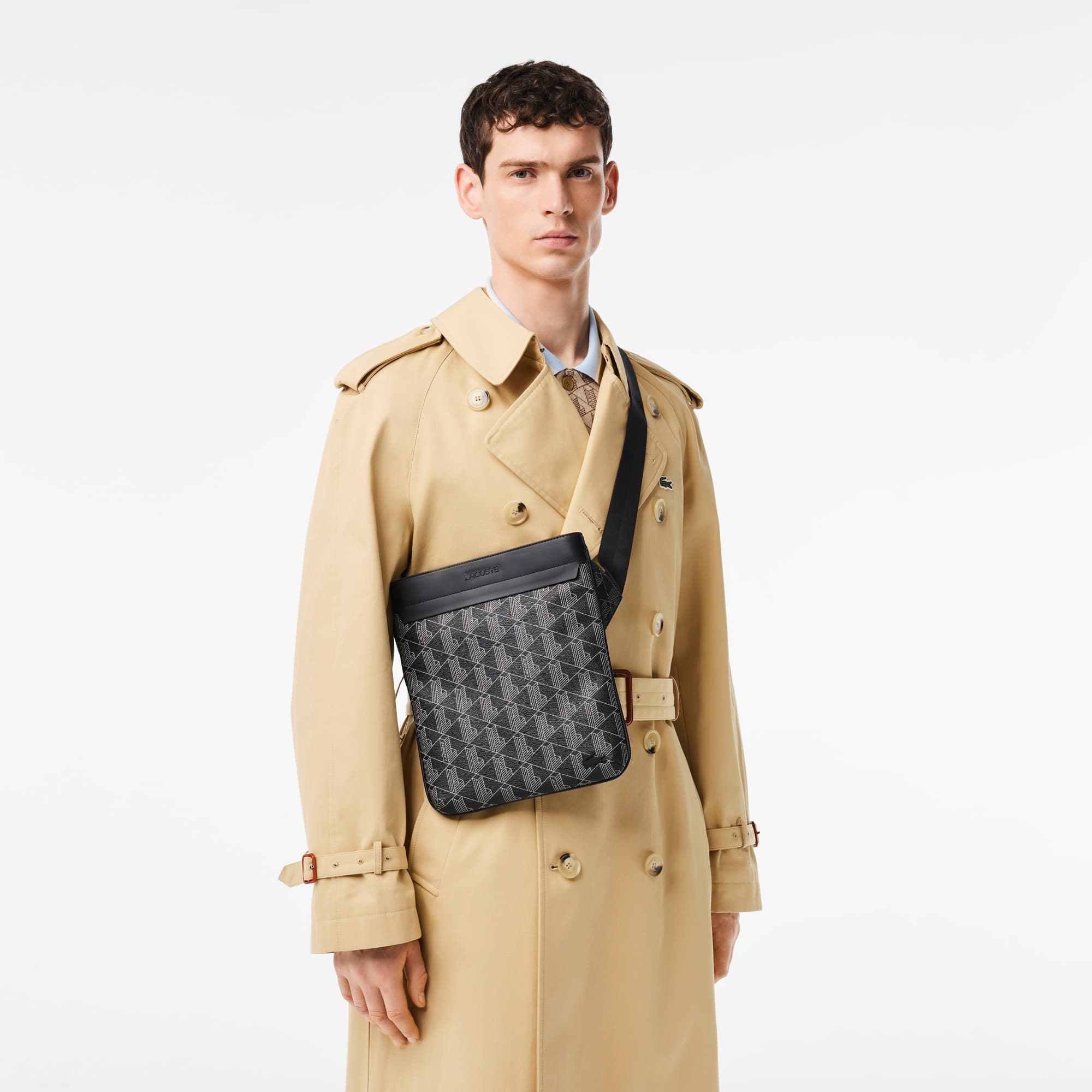 Sac bandoulière homme Lacoste The Blend avec imprimé monogramme Sacoches & Pochettes - Noir - Lacoste - Homme