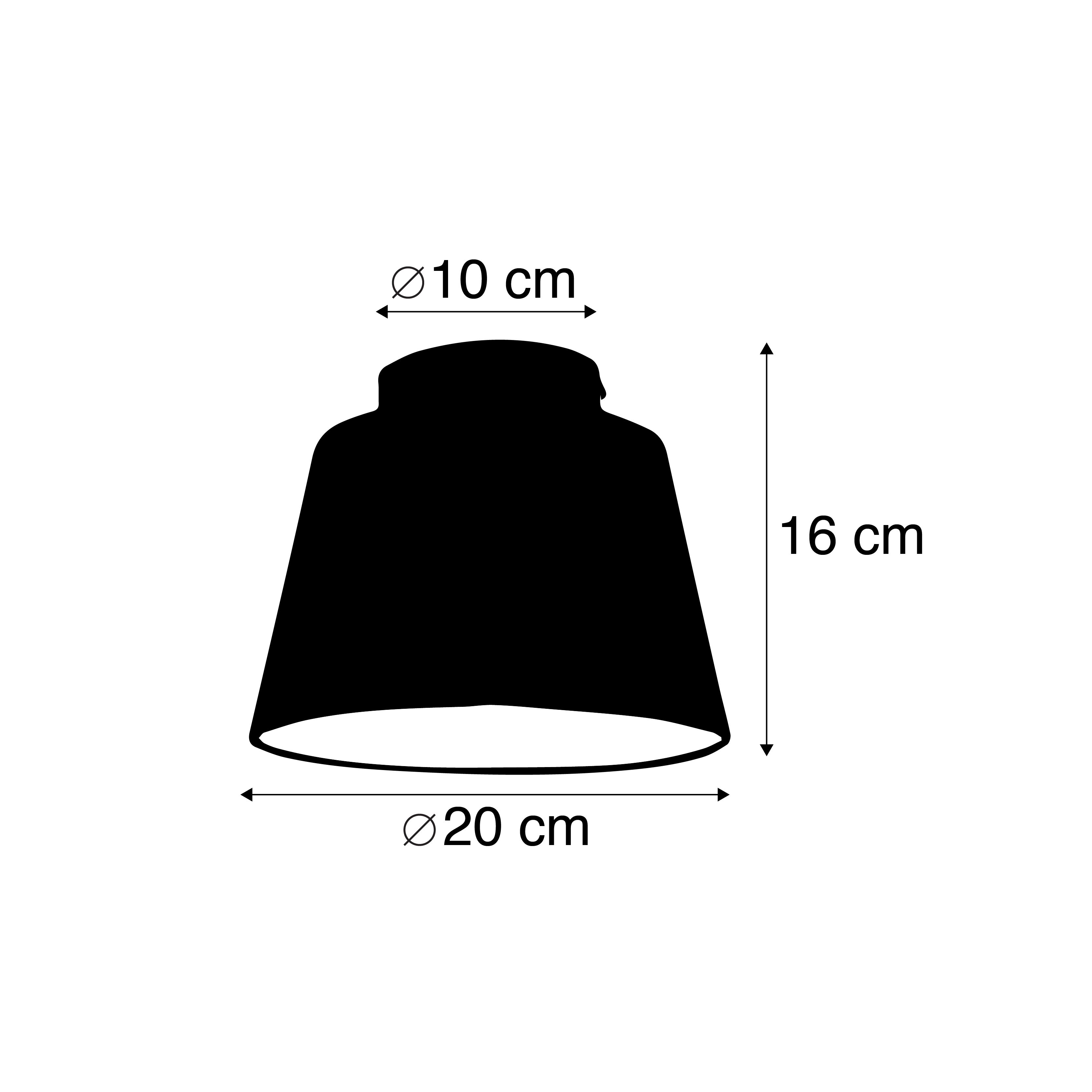 Plafondlamp met katoenen kap zwart met goud 20 cm - Combi zwart