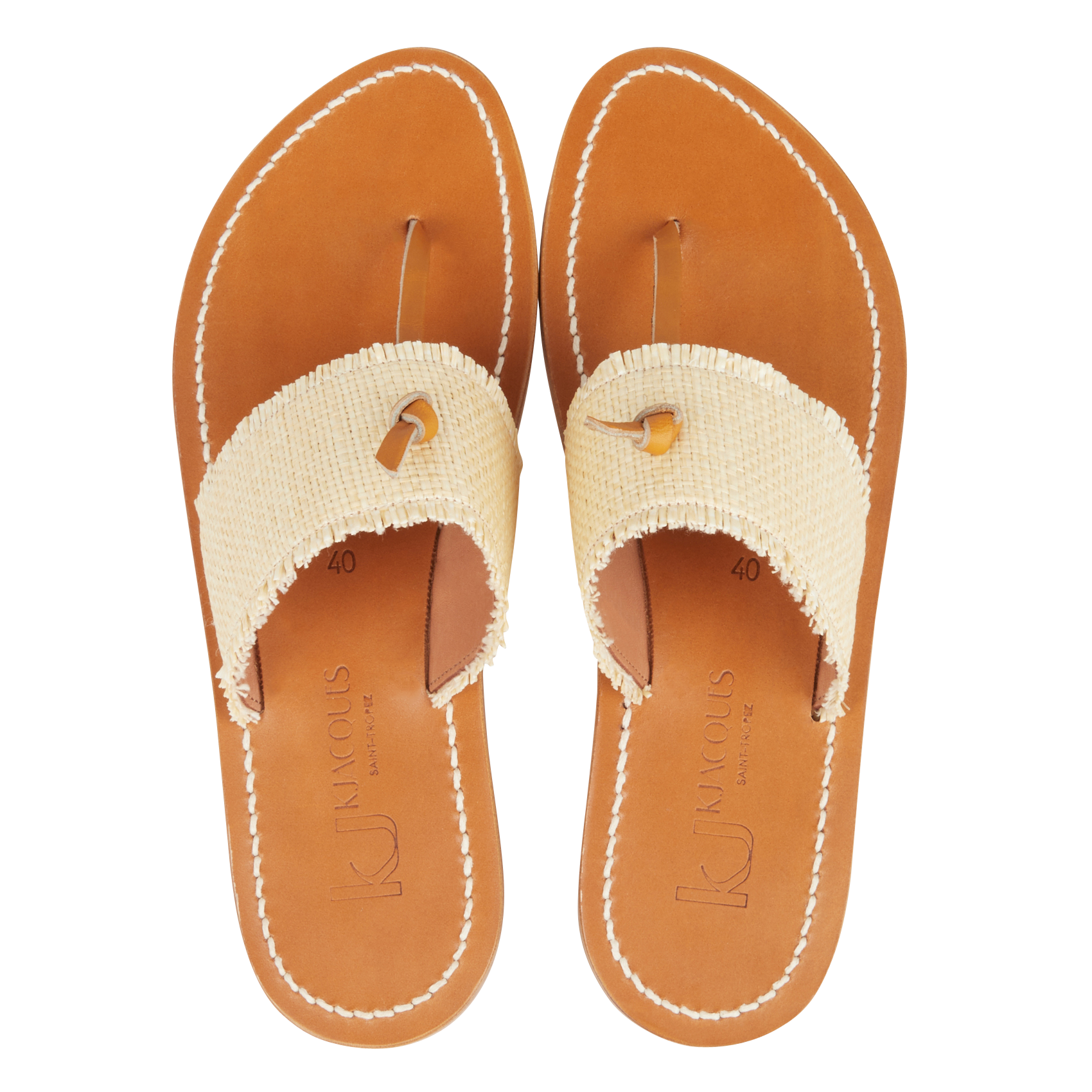 WOURI - Sandales plates en cuir | Marron