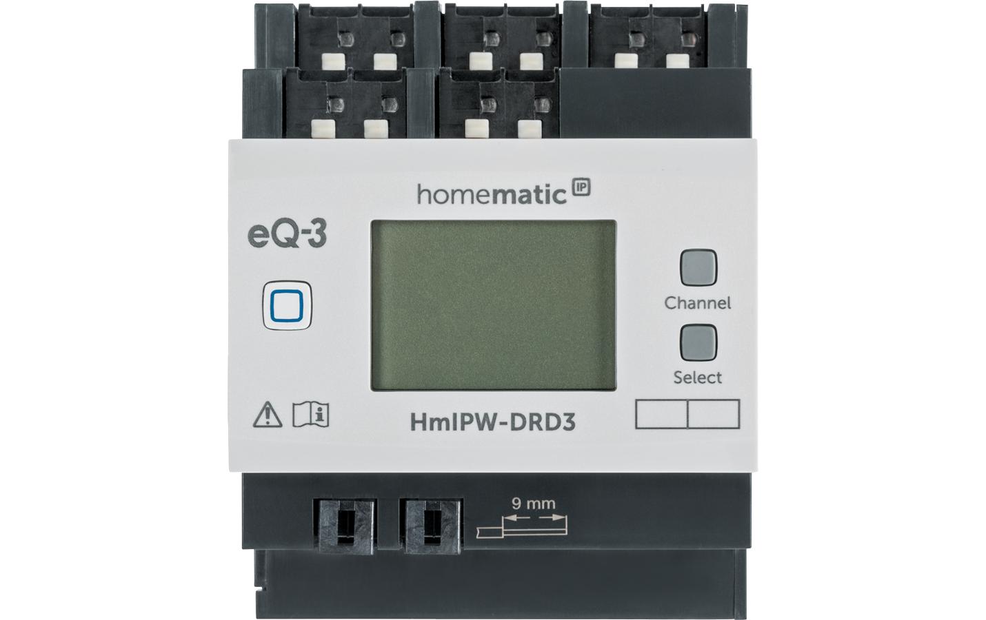 Smart Home Wired Dimmaktor 3-fach<br>Dimmen angeschlossener Leuchten über drei unabhängige Kanäle – HmIPW-DRD3