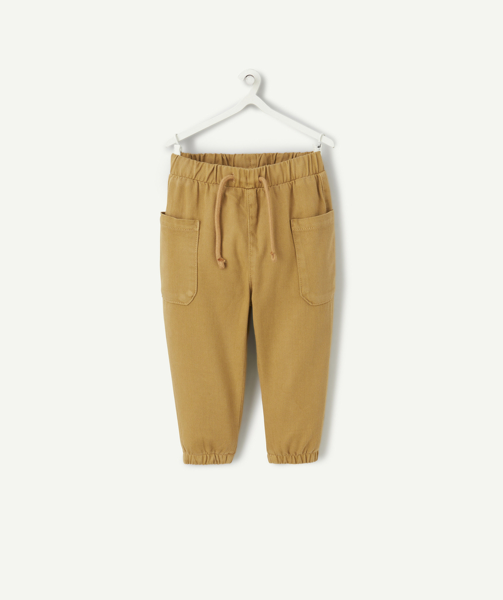 PANTALON DROIT BÉBÉ GARÇON EN VISCOSE RESPONSABLE CAMEL