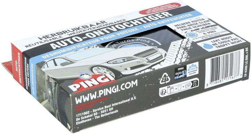 Pingi - Herbruikbare Auto Ontvochtiger - Vocht Indicator - 600 Watt - Efficiënt