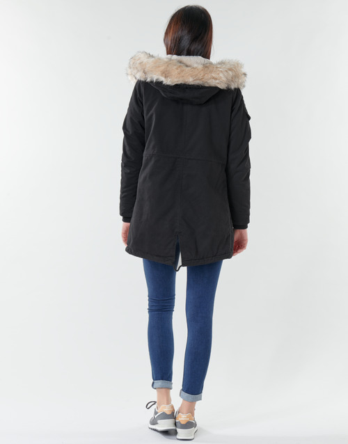 Only - ONLMAY FUR CANVAS PARKACC OTW Negro