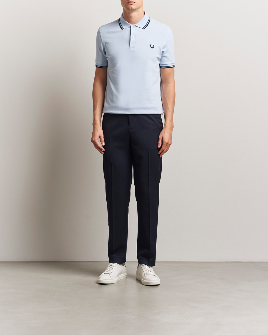 Fred Perry Twin Tipped Polo Shirt Light Smoke