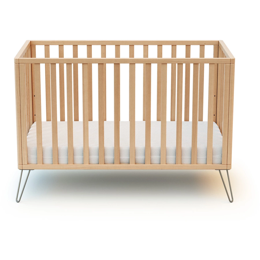 JURABABY Babybett Only 60 x 120 cm Scandicraft Buche  Stahl