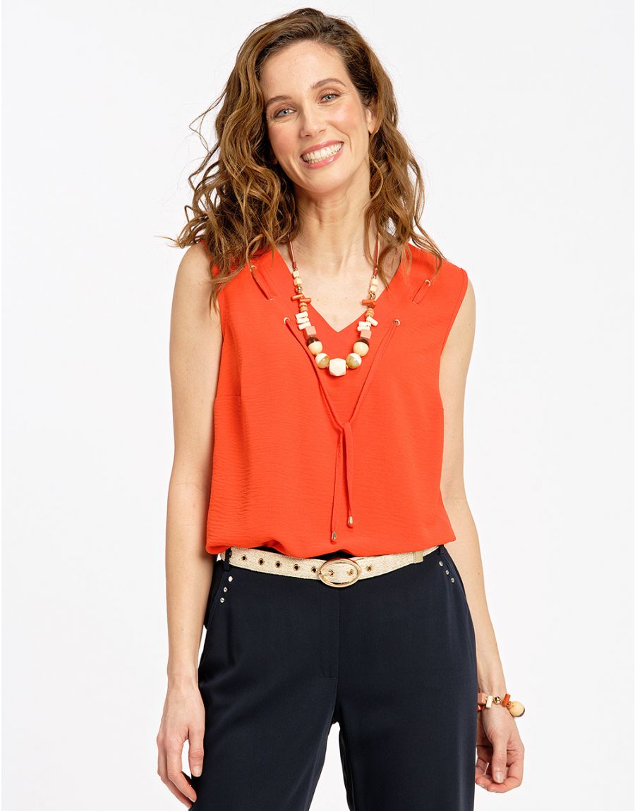 Débardeur chic orange