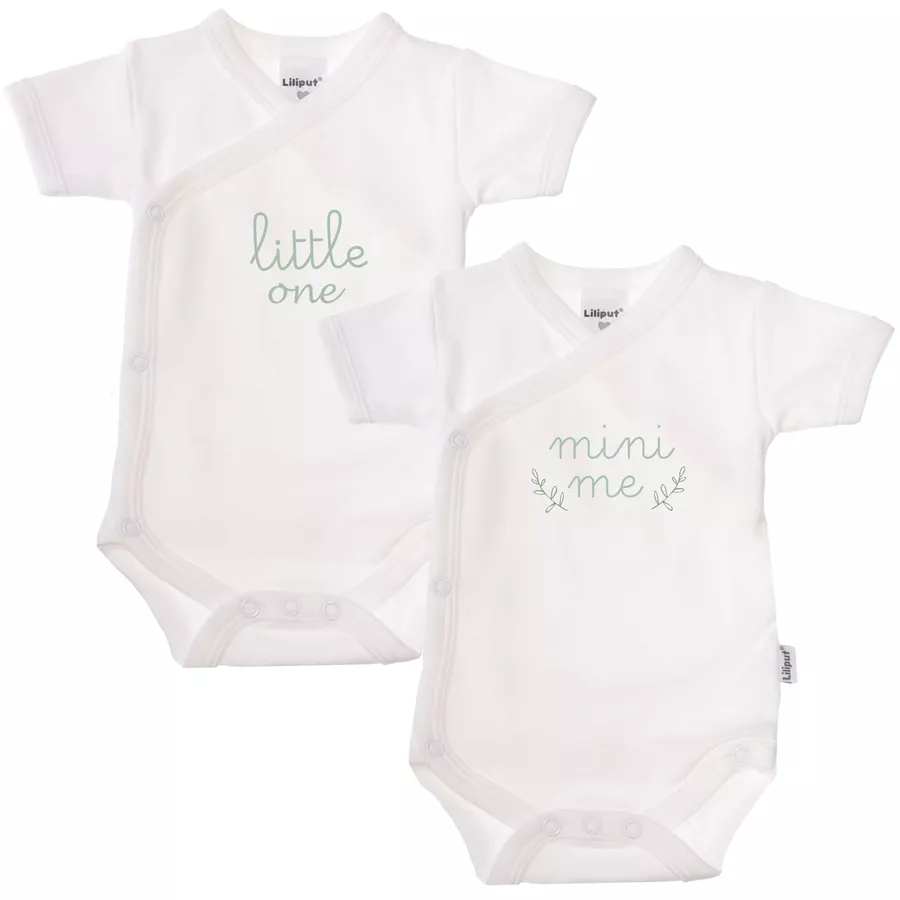 Liliput Kurzarm Wickelbody 2er Pack mini me weiß