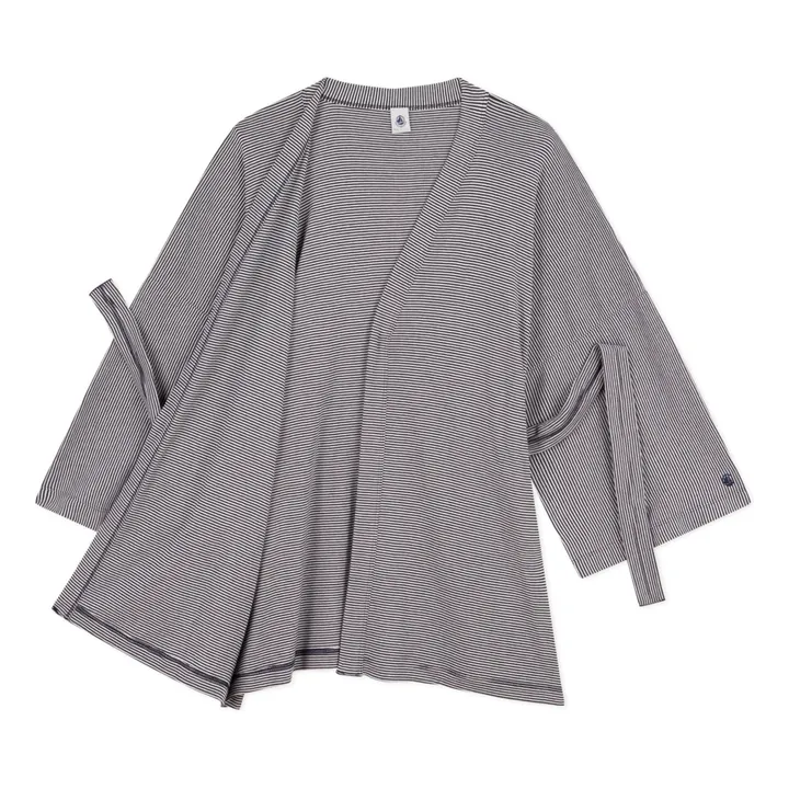 Petit Bateau Kimono Minatto Rayé - Collection Femme | Bleu marine