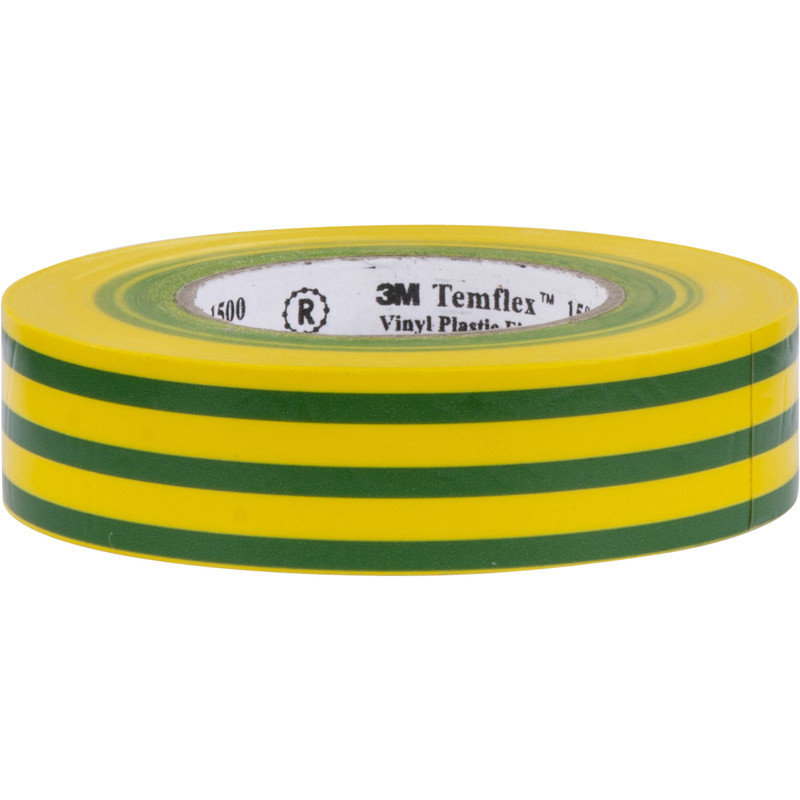 3M Temflex isolatietape Groen/geel 19mmx20m