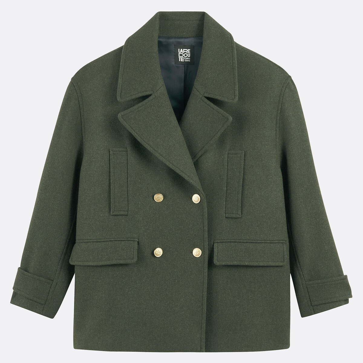 COLEÇÕES LA REDOUTE<br>Caban van wolmix, Assinatura ANTON
