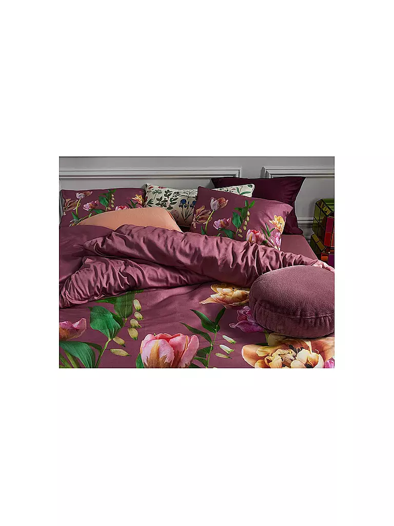 ESSENZA Satin-Bettwäsche ELOISE 70x90cm/140x200cm Mauve  beere