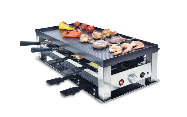 SOLIS OF SWITZERLAND Raclette »Typ 791 5 in 1, 8 Personen« 8 Stk. Raclettepfännchen 1.400 W