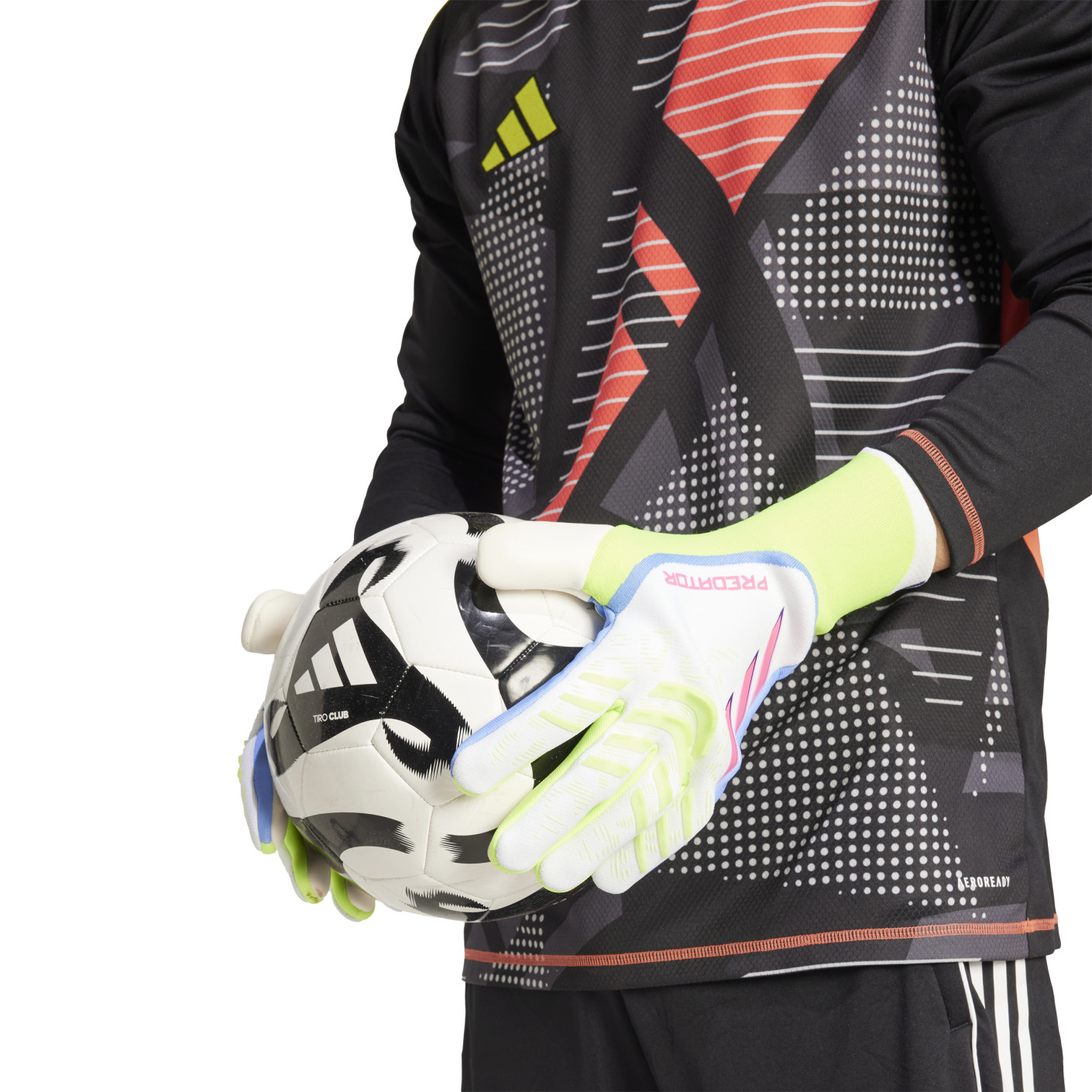Adidas Predator Pro Keepershandschoenen Wit Neongeel Roze