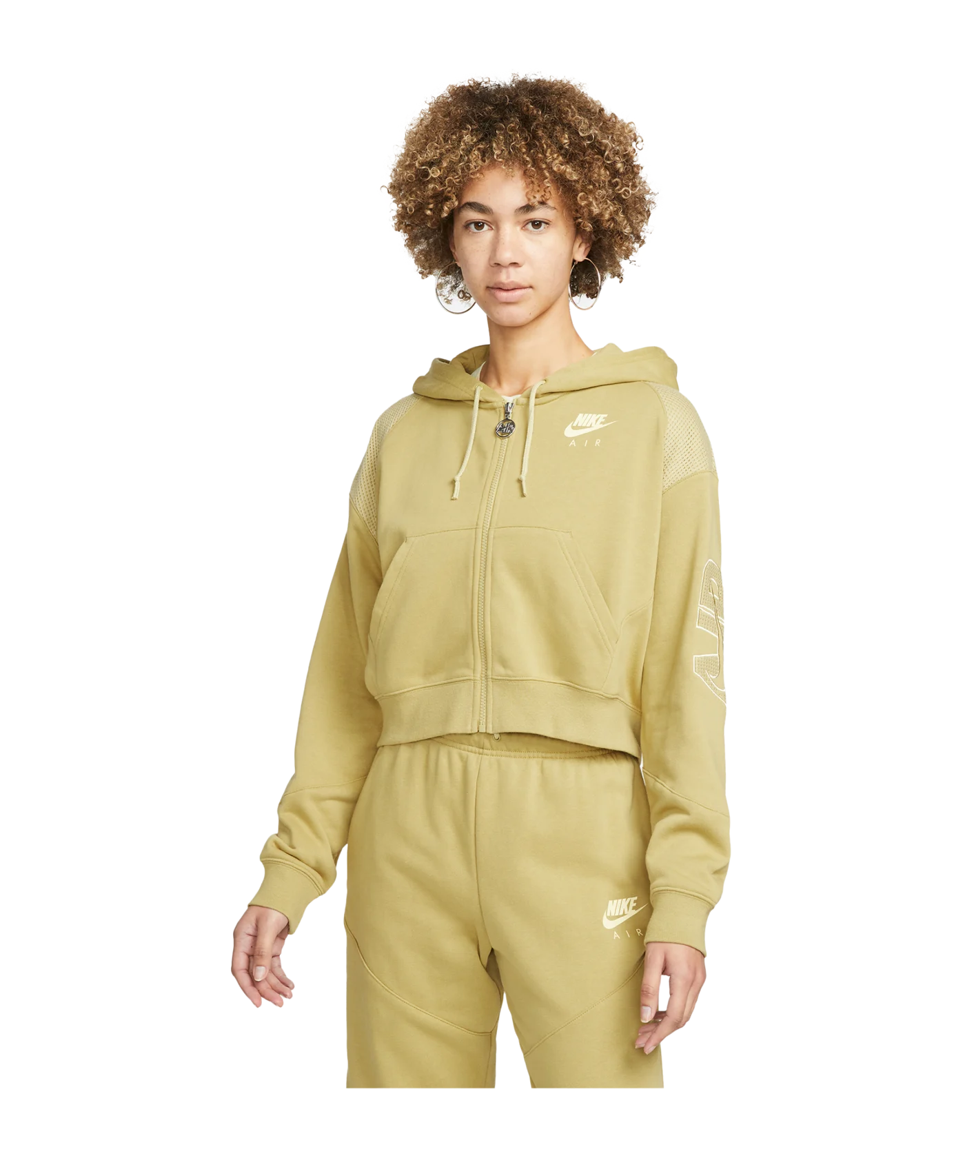 Nike Air Oversized Kapuzenjacke Damen Gelb F769