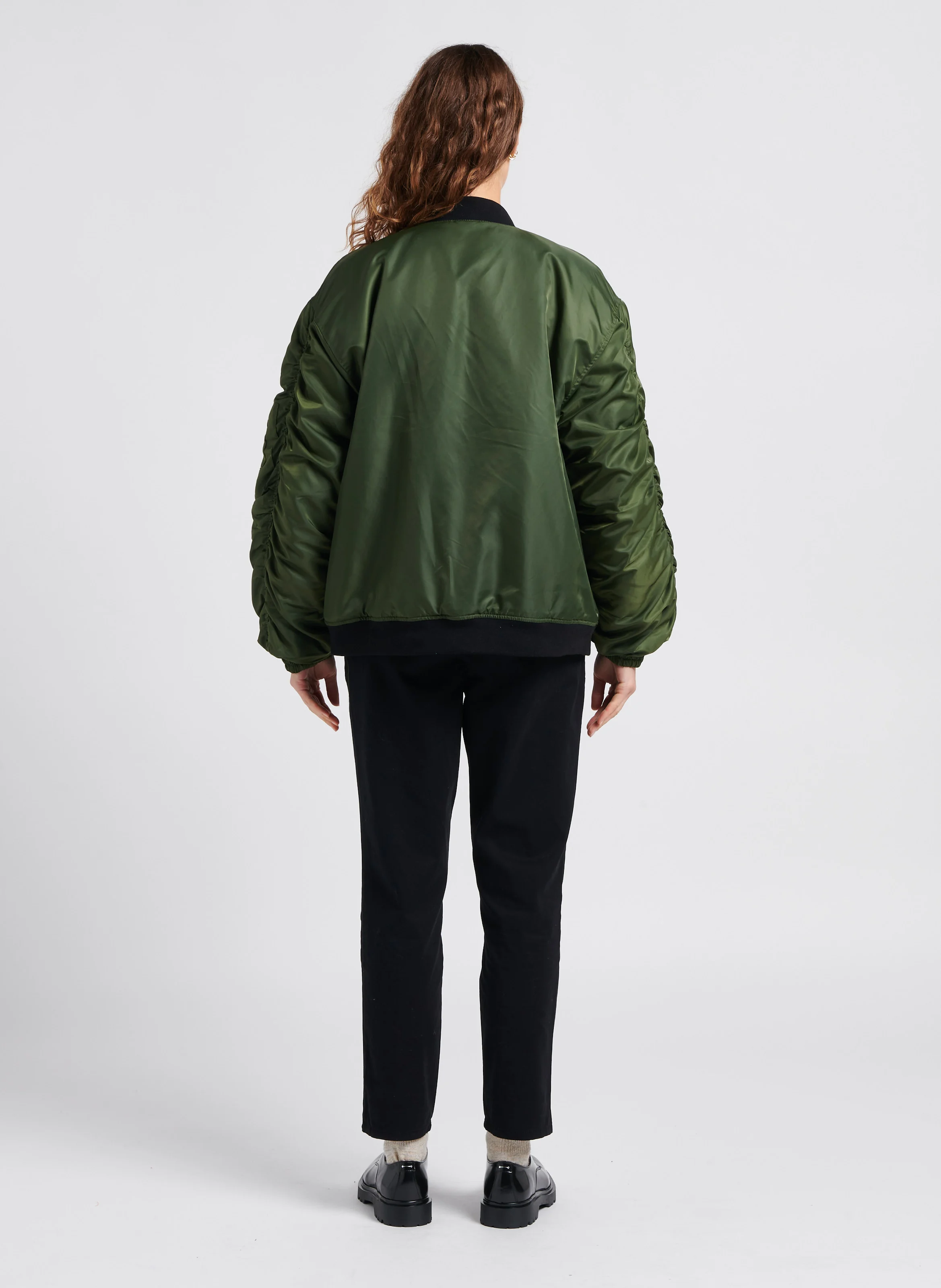 MARY - Blouson oversize col teddy | Vert