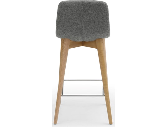 CONCEPT1 - Tabouret de bar Lot de 2 T. Katy gris clair tissu (plan)