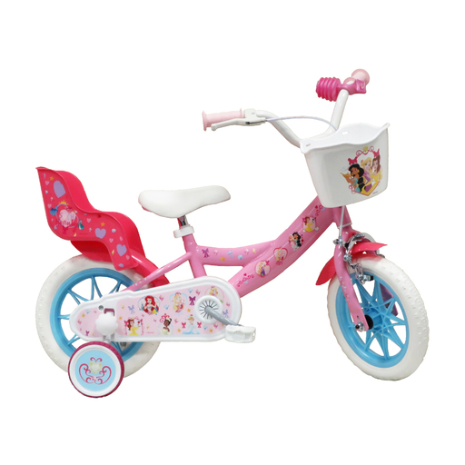 Bicicleta infantil Disney Princess de 30 cm para meninas de 3 a 5 anos.