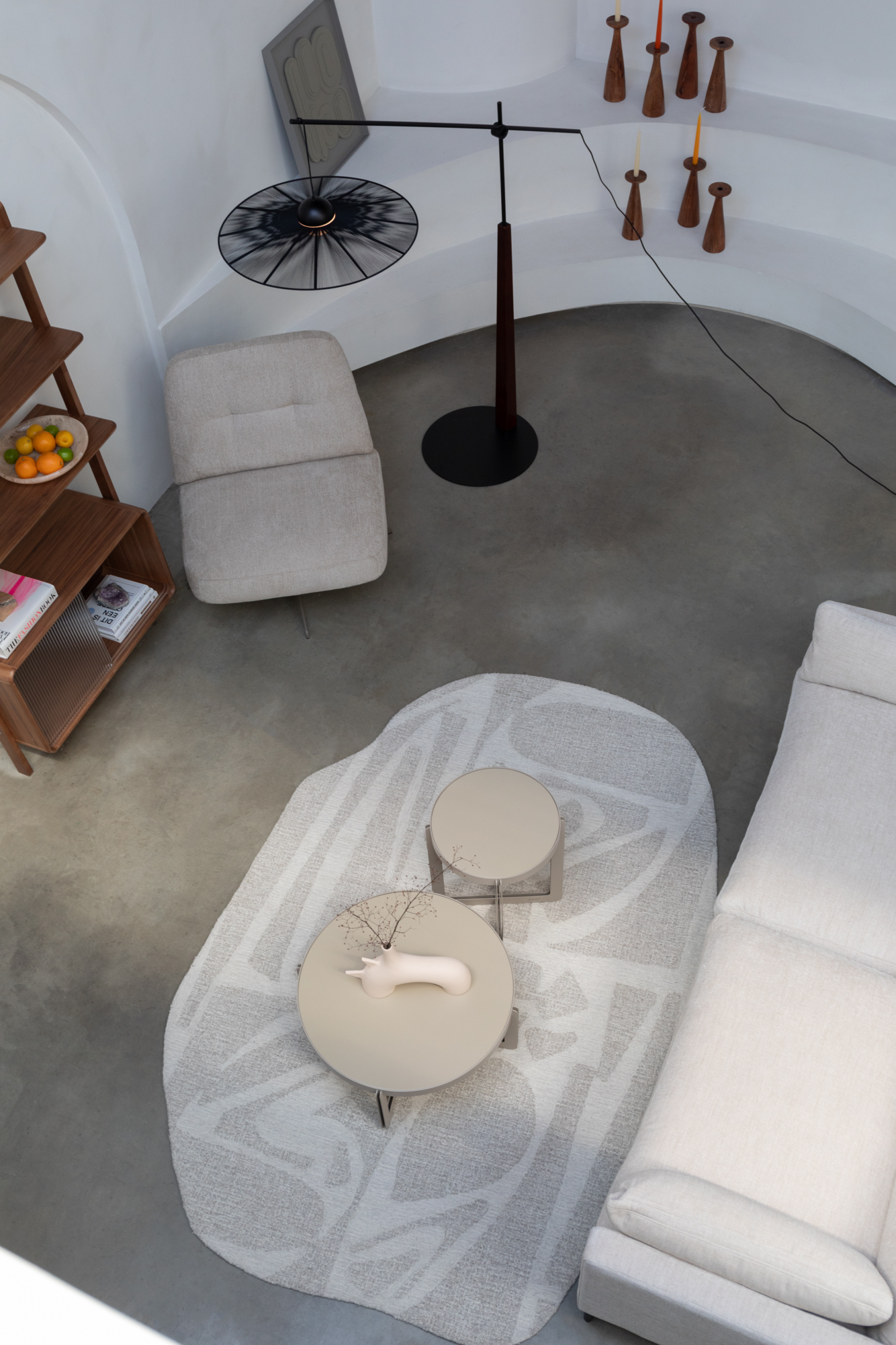 Salontafel Centre rond beige