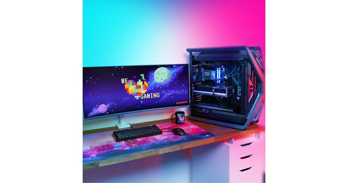 ALTERNATERyzen 9 - RTX  5090 Gaming pc Powered by ASUS  (Zwart | R9 9950X3D | RTX 5090 | 64 GB | 4 TB SSD)