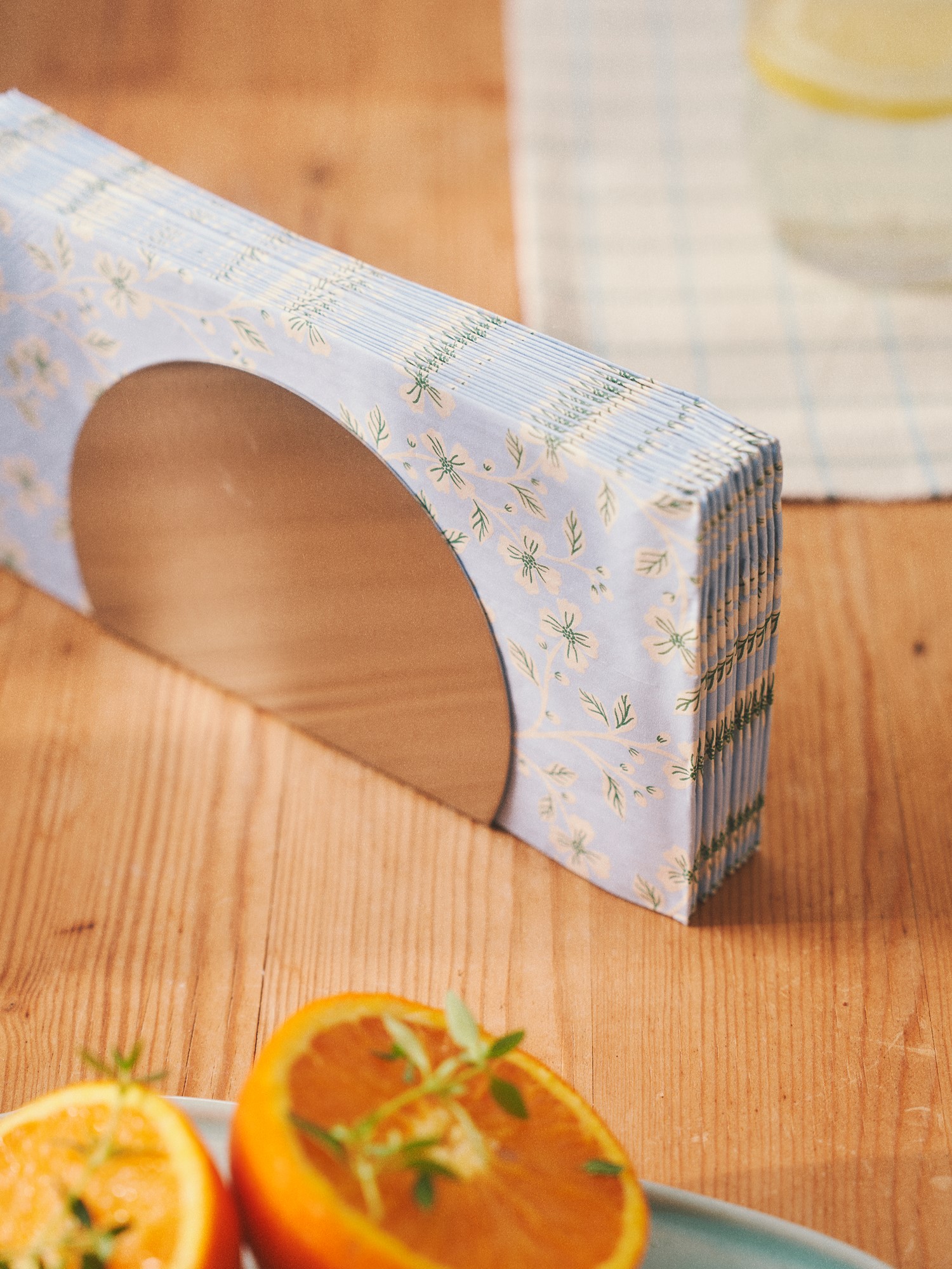 Servietter 40 x 40 cm | Papir. 20 x 10 cm/40 x 40 cm. 16 stk. | Ice Blue