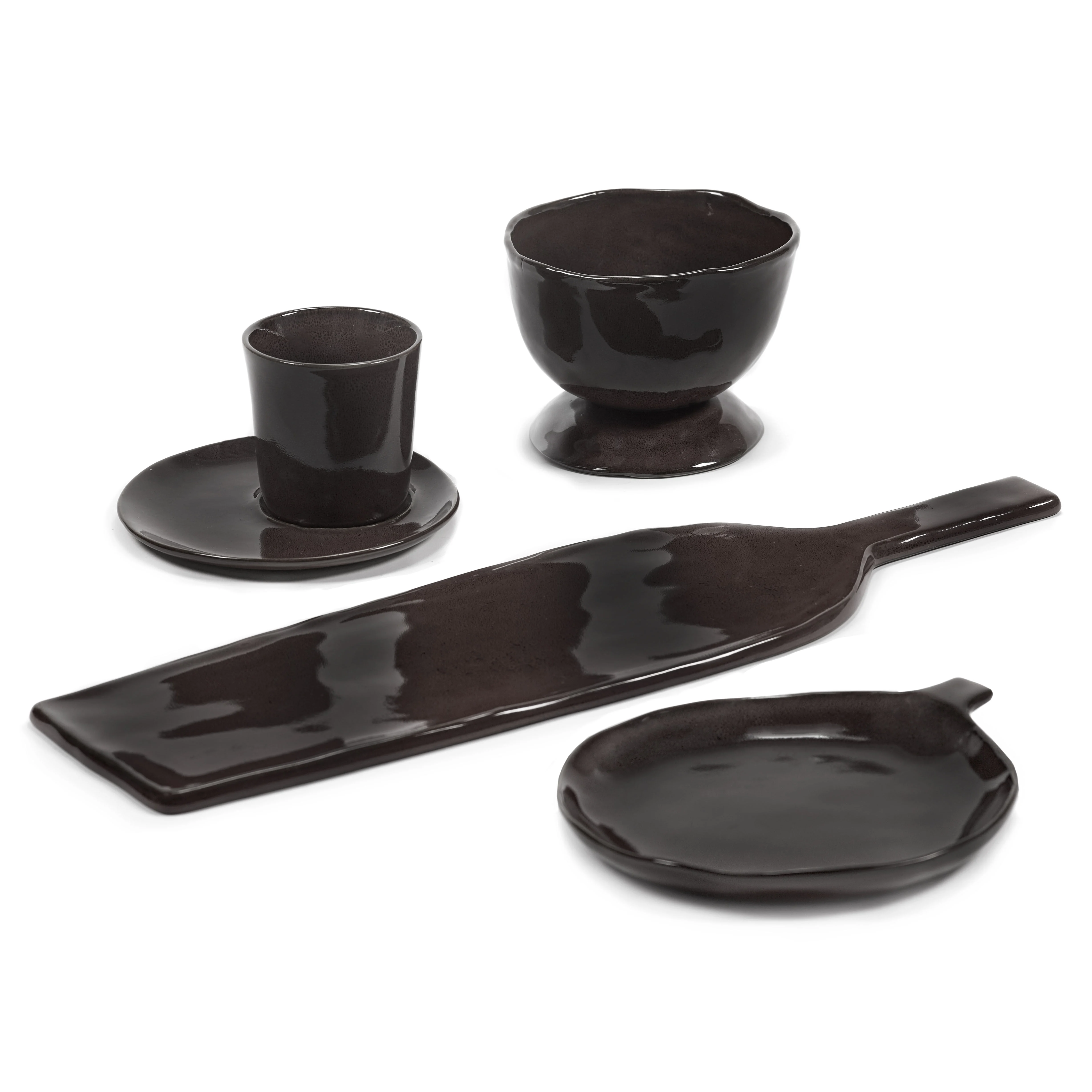 LA MÈRE - Assiette à dessert céramique | Marron