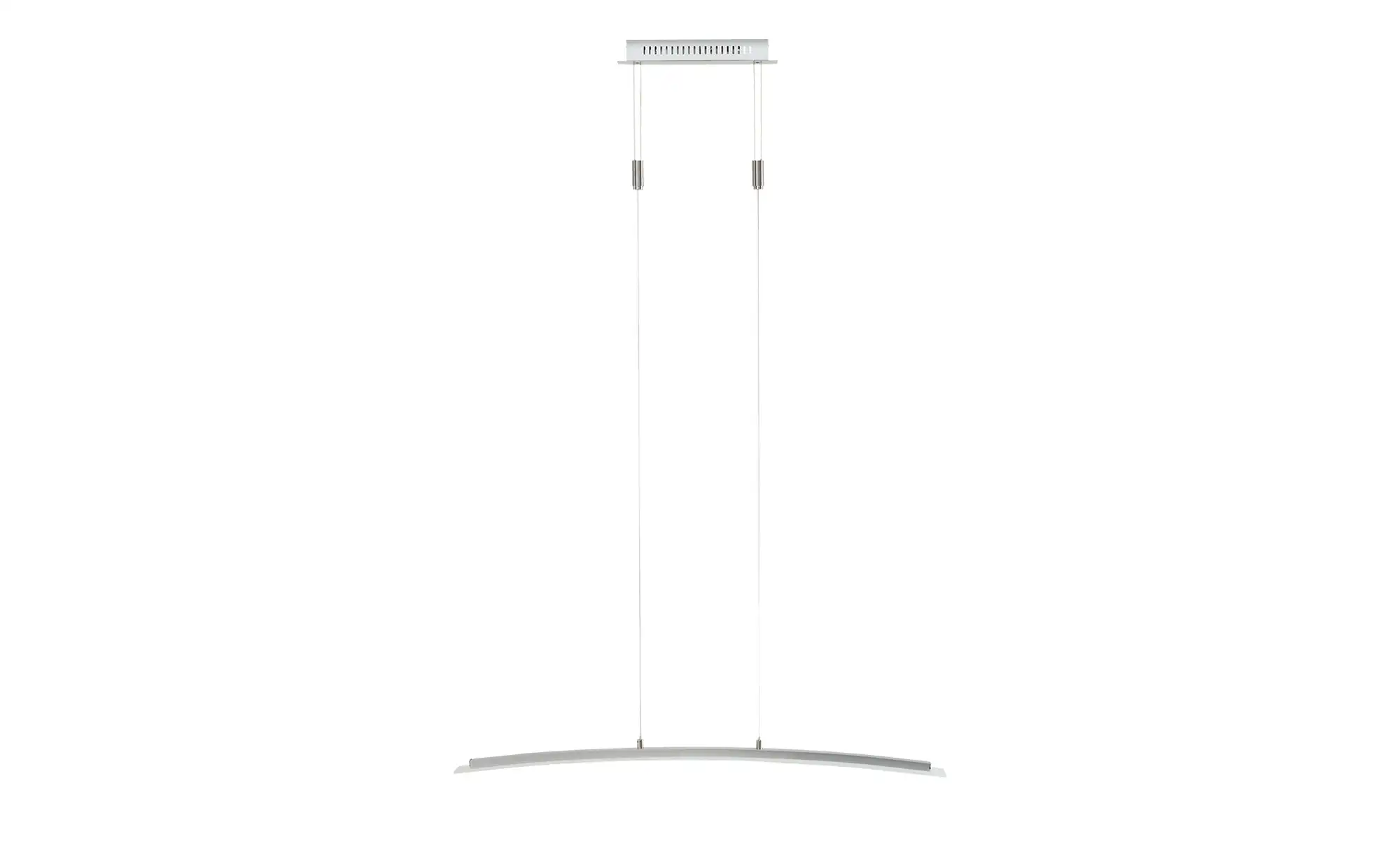 Fischer-Honsel LED-Pendelleuchte, Nickel-matt/ Glas gebogen