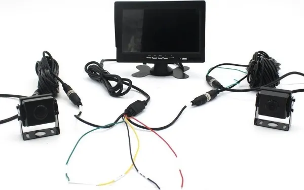 Alkotesteris Rinkinys monitorius automobilinis nvox 7cali cali ahd  2 kamery cofania 4pin ahd su funkcija rejestratora 12v 24v