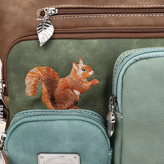 Hi-Di-Hi Squirrel Shoulderbag Dark Brown Multicolor