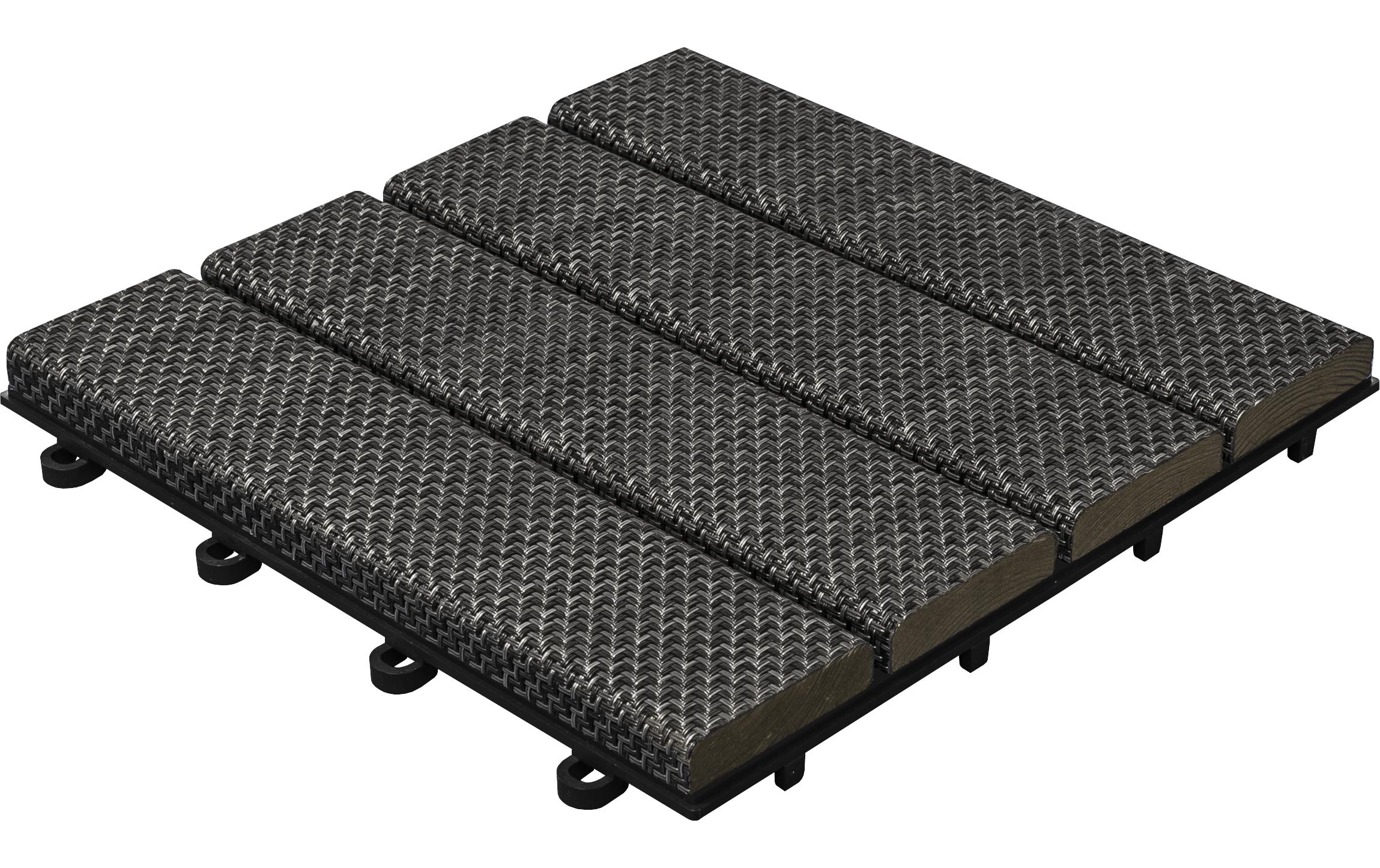 Balkon-& Terrassenplatten Tex, Anthrazit, 6 Stk.Bodenplatte für den Aussenbereich
