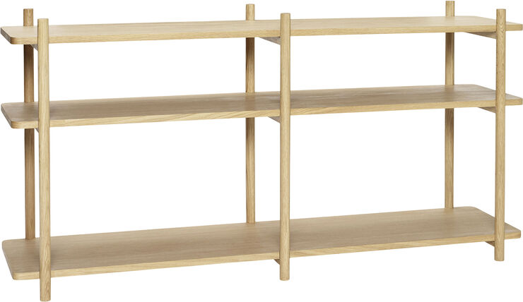 Hübsch Library Shelf Unit Double Natural Natur