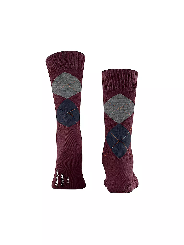 BURLINGTON Herren Socken EDINBURGH 40-46 claret dunkelrot