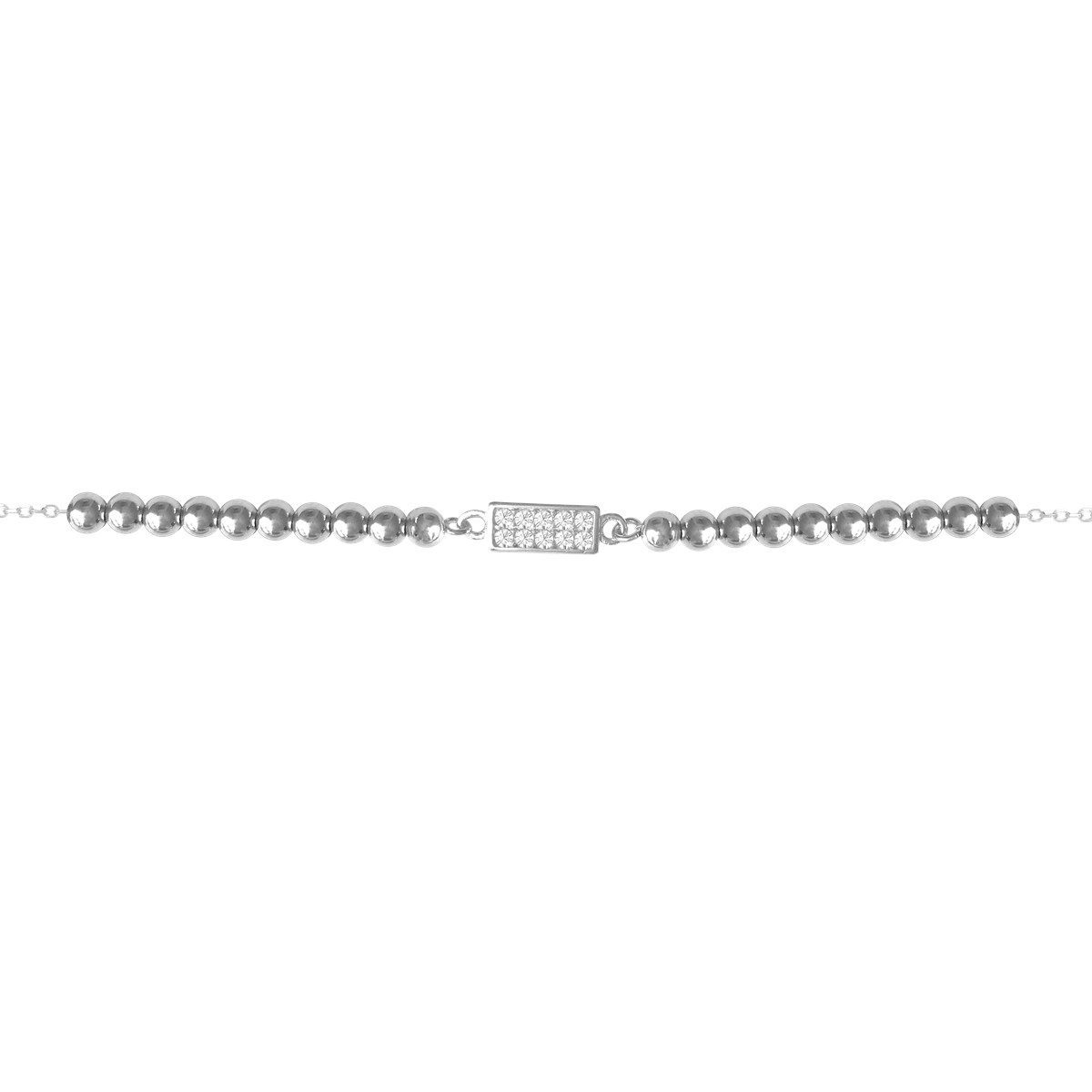 Bracelet argent 925 oxyde et perles fantaisie