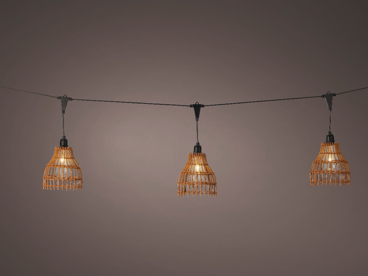Lumineo houten koepelvormige lichtslinger