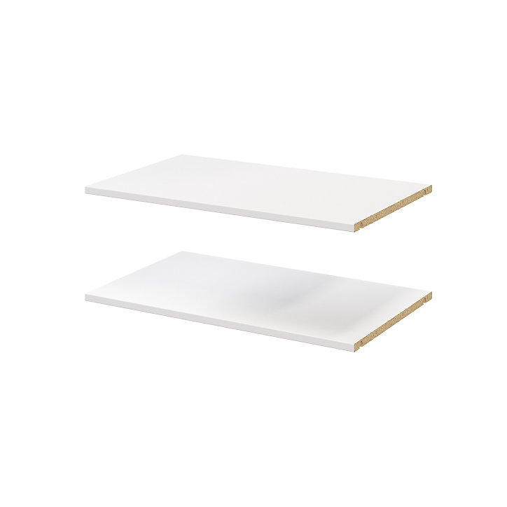 2 tablettes blanches GoodHome Atomia L. 71,4 x P. 43,2 cm