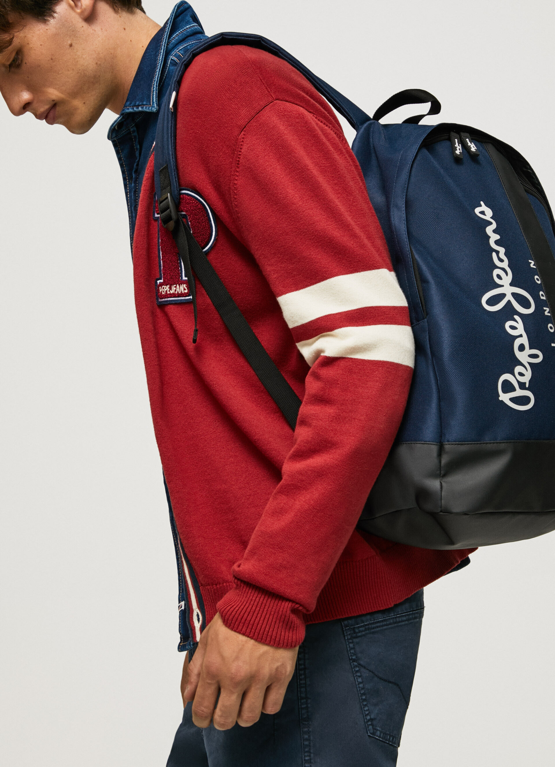 Mochila de viagem com logotipo estampado - azul dulwich, tamanho único