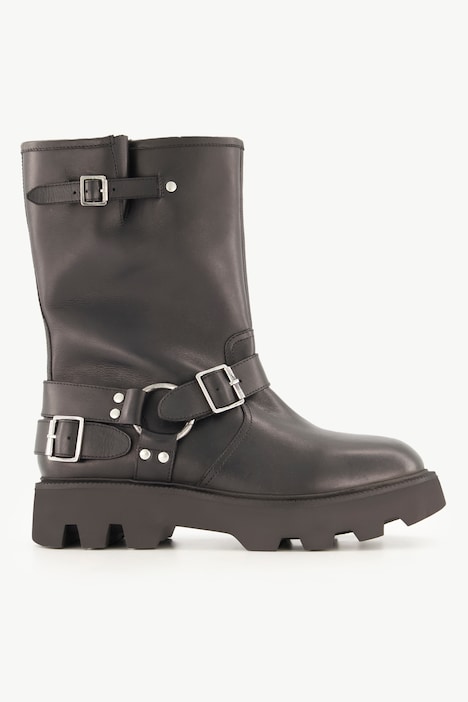 Leder-Bikerboots, Weite H