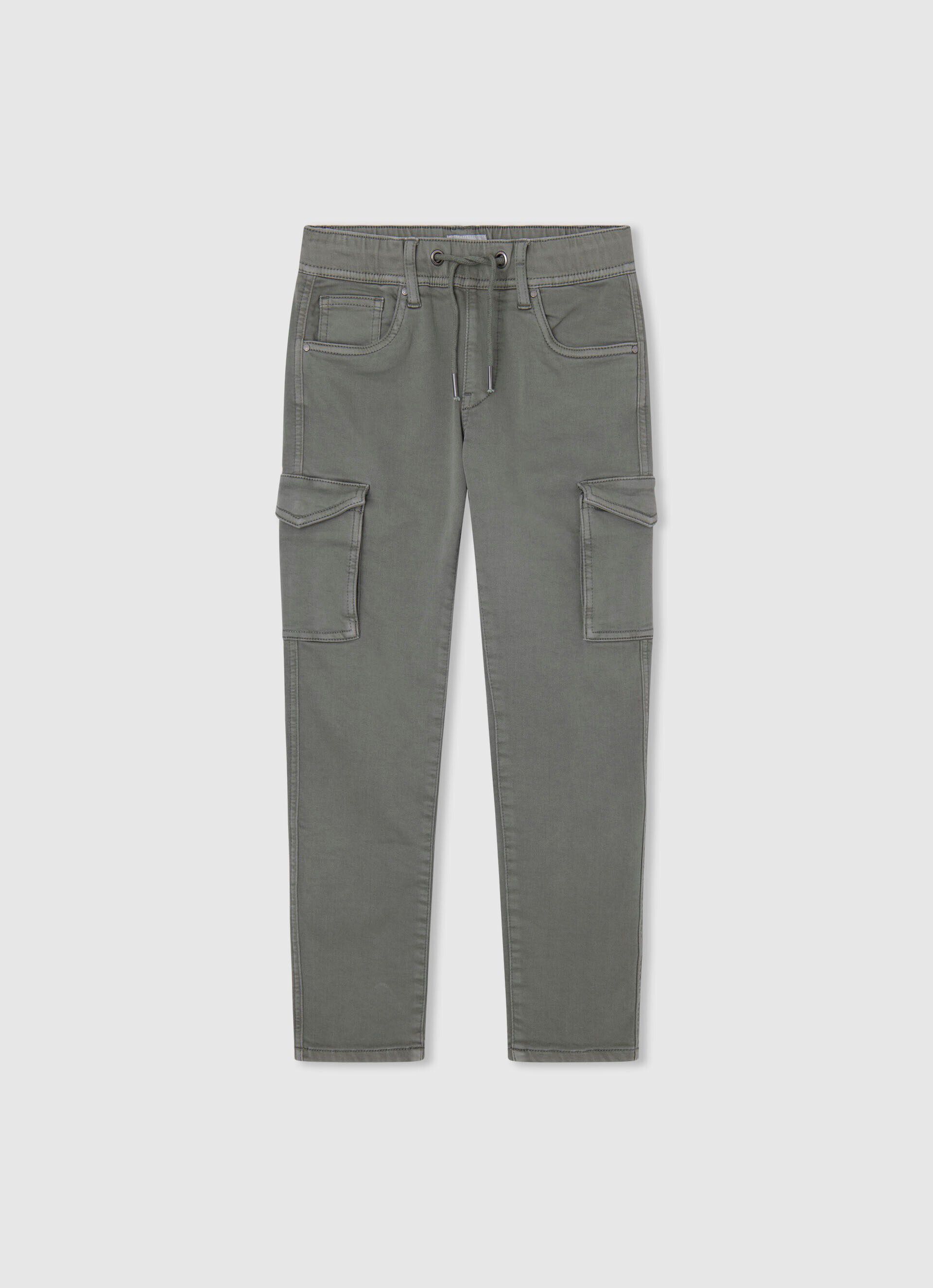 Calça jogger de algodão - verde-esmeralda