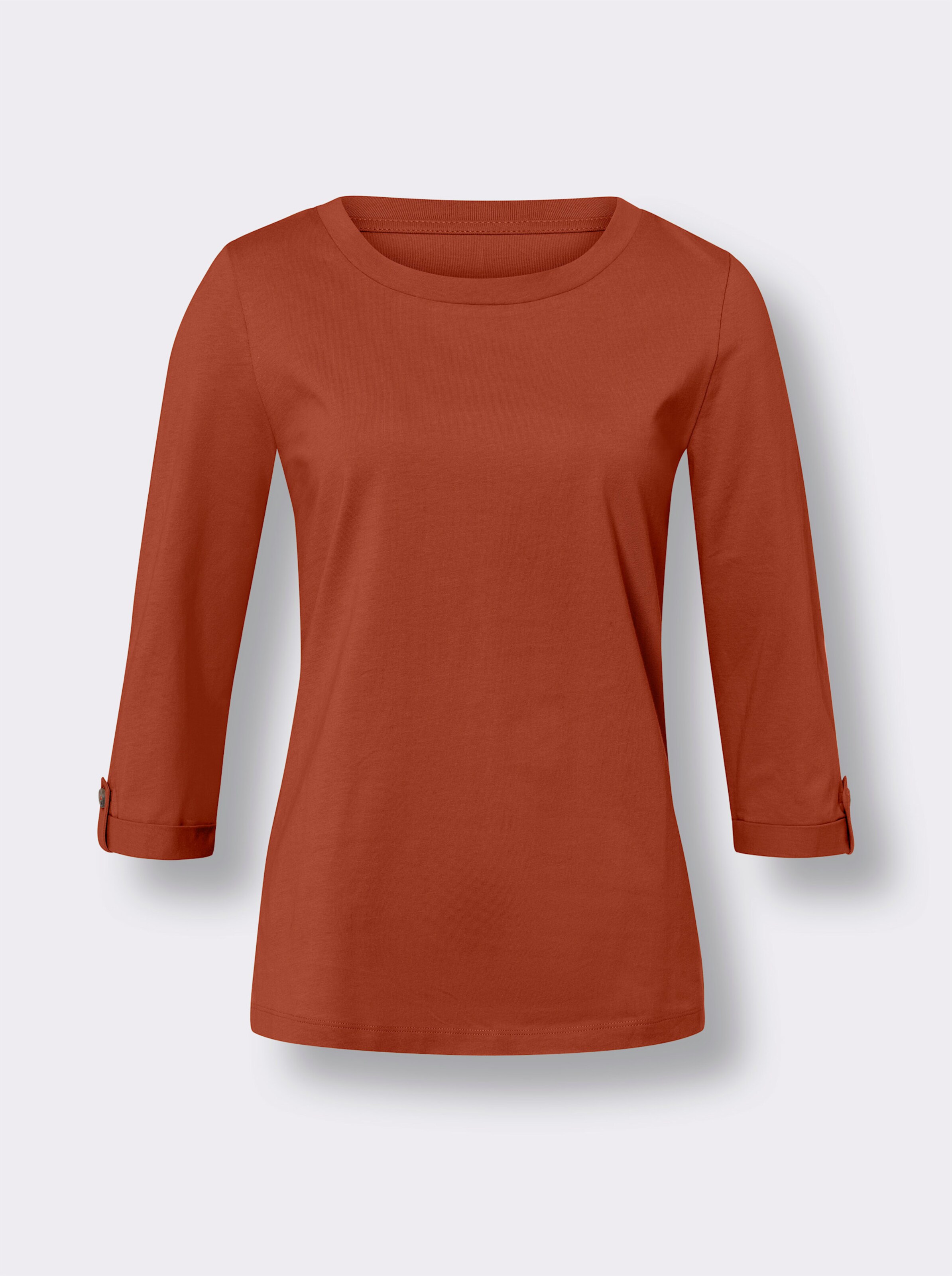 34-Arm-Shirt aus reiner Baumwolle