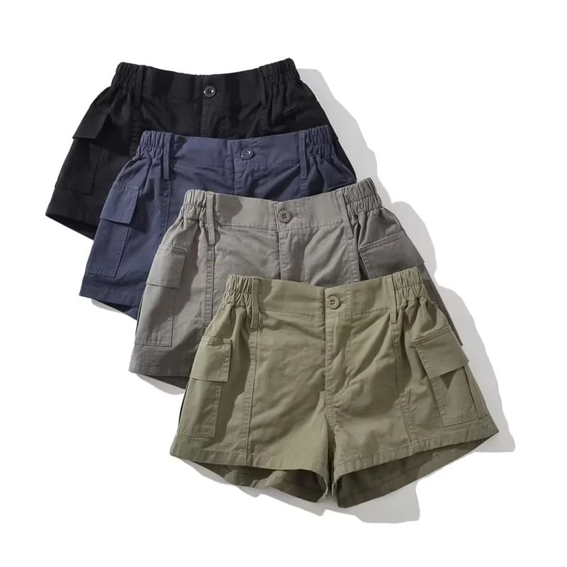 Asiris - Effen shorts met elastische taille