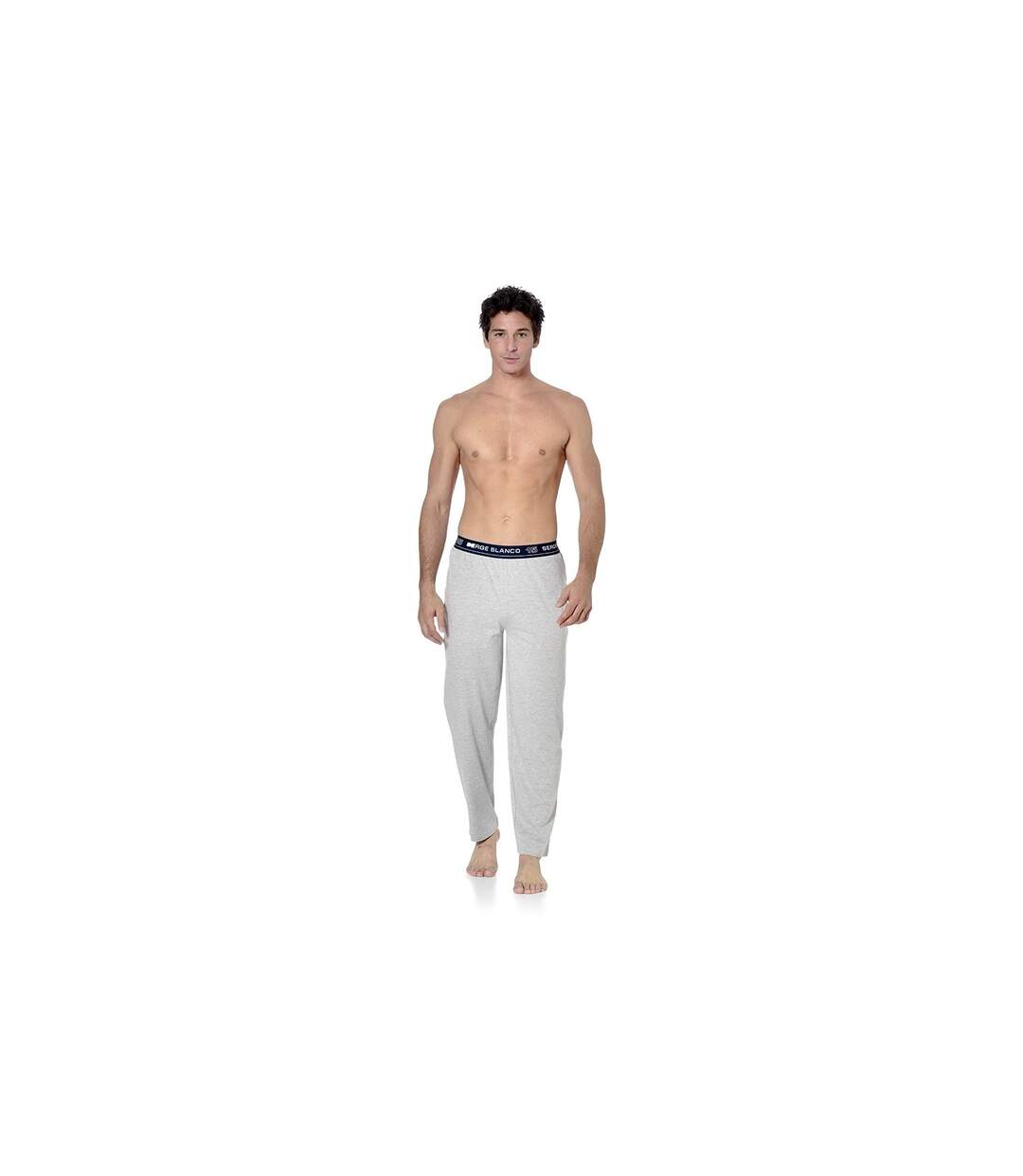 Ensemble pyjama long homme t-shirt col tunisien